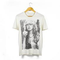 90-ųjų Stevie Nicks Retro Stiliaus Balti Trumpomis Rankovėmis Marškinėliai Sunkaus Medvilnės Nh27300 S white