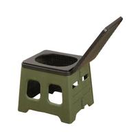 PP Portable Folding Toilet With Lid Folding Truck Toilet Outdoor Camp Toilet  Camping Equipment žalia