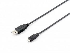 Equip 128594 USB 2.0 A to Micro-B cable, 1.0m, male/male, black