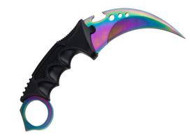 Didelis Fiksuota Geležte Karambit Rainbow