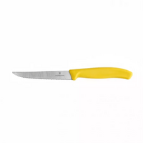 Virtuvinis peilis steikui ir picai Victorinox Swiss Classic 6.7238.C1 dantytais ašmenimis, geltonas