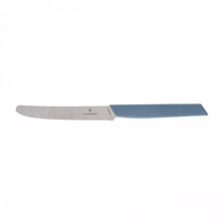Virtuvinis peilis Victorinox Swiss Modern 6.9006.11W41 dantytas su užapvalintu galiuku, mėlynas