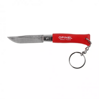 Opinel Colorama 04 suliamas peilis raktų pakabukas nerūdijančio plieno bukas raudonas