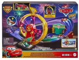 „Fisher Price Cars“ „Kietos šventės“ – Zigzago Makvino lenktynių trasa, rinkinys JMT57