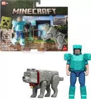 „Mattel“ „Minecraft“ figūrėlė „Steve ir vilkas“, 2 figūrėlių rinkinys, JFR71 /4