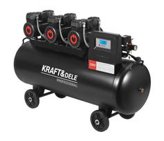 Betepalinis oro kompresorius 200 l, 3 × 2200 W su separatoriumi ir glicerino manometru KD4084