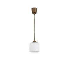 BRILAGI - LED pakabinamas šviestuvas ant laido RETRO GLASS 1xE27/60W/230V skersmuo 10 cm ruda/balta