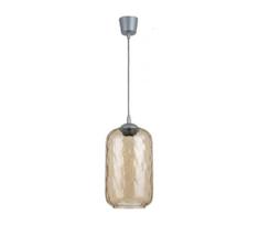 BRILAGI - LED pakabinamas šviestuvas su laidu R GLASS 1xE27/60W/230V Ø 14 cm sidabrinė / dūminė ruda