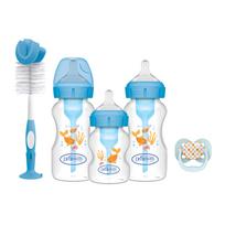 DR.BROWN'S rinkinys naujagimiams plataus kaklelio, plastikinių buteliukų Options+, mėlynas