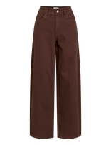 Vila - Vichia Solid Hw Jeans - Platūs džinsai - Ruda