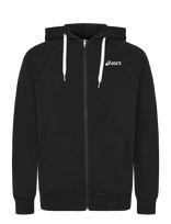 Asics - Asics Logo Fleece Full Zip Hoodie - Sportinis džemperis su gobtuvu - Juoda