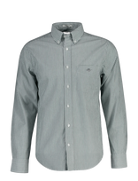 Gant - Reg Classic Poplin Banker Shirt - Dryžuoti marškiniai - Žalia