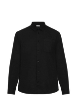 Knowledge Cotton Apparel - Dune Regular Merino Shirt - Laisvalaikio marškiniai - Juoda