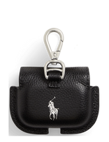 Polo Ralph Lauren - Pebbled Leather Airpods Pro 3 Case - Ausinių dėklas - Juoda