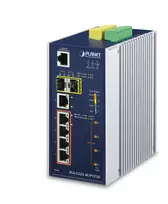 PLANET IGS-5225-4UP1T2S tinklo komutatorius Valdomas L2+ Gigabit Ethernet (10/100/1000) Maitinimas per Eternetą (PoE) Mėlyna, Sidabras