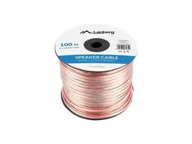 GARSIAKARBIŲ KABELAS 2X1.0MM2 100M SKAIDRUS LANBERG