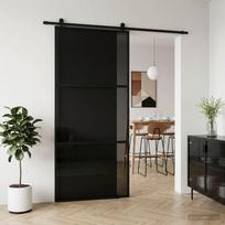 Slankios durys 102 x 205 cm Grūdintas stiklas ir aliuminis