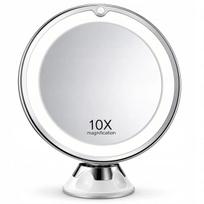 Kosmetinis LED veidrodis su 10X didinimu ir apšvietimu