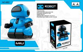 Mėlynas mažas nuotoliniu būdu valdomas robotas