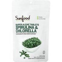 Sunfood, Super dumblių tabletės su spirulina ir chlorella, maždaug 456 tabletės