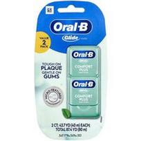 Oral-B, „Glide Floss“ siūlas „Comfort Plus“, mėtinės spalvos, 2 vnt. pakuotėje, po 43,7 jardų (40 m)
