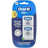 Oral-B, „Glide Floss“ siūlas, giluminio valymo, gaivios mėtos kvapo, 2 vnt. pakuotėje, kiekvienas 43,7 jardų (40 m)