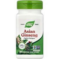Nature's Way, Azijos ženšenis, 50 veganiškų kapsulių (560 mg vienoje kapsulėje)