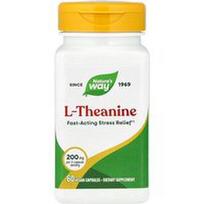 Nature's Way, L-teaninas, 60 veganiškų kapsulių (100 mg vienoje kapsulėje)