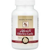 Arizona Natural, „Allirich™“ bekvapis česnakas, 200 kapsulių (170 mg vienoje kapsulėje)