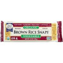 Edward & Sons, Ekologiški kepti traškūs rudieji ryžių batonėliai „Snaps®“, su daržovėmis, 100 g