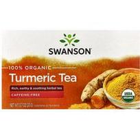 Swanson Vitamins, 100% ekologiška ciberžolės arbata, be kofeino, 20 arbatos maišelių, 0.7 oz (20 g)