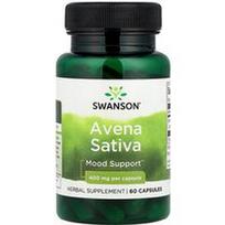 Swanson Vitamins, Avena Sativa, 400 mg, 60 kapsulių