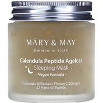 Mary & May, Naktinė veido kaukė su medetkomis ir peptidais „Calendula Peptide Ageless Sleeping Beauty Mask“, 110 g