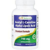 Best Naturals, Acetil-L-karnitinas, alfa lipoinė rūgštis, 120 kapsulių