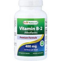 Best Naturals, Vitaminas B-2 (riboflavinas), 400 mg, 120 vegetariškų kapsulių