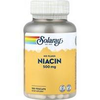 Solaray, Niacinas, be nuplaunamų ingredientų, 100 daržovių kapsulių