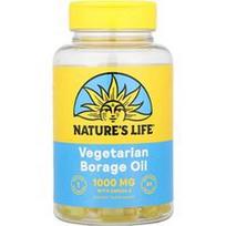 Nature's Life, Vegetariškas agurklių aliejus, 1000 mg, 60 minkštųjų kapsulių