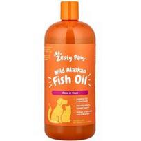 Zesty Paws, Laukinių Aliaskos žuvų taukai, šunims ir katėms, visoms amžiaus grupėms, 946 ml (32 skysčio uncijos)