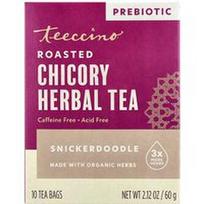 Teeccino, Prebiotinė skrudintų cikorijų žolelių arbata, „Snickerdoodle“, be kofeino, 10 arbatos pakelių, 60 g