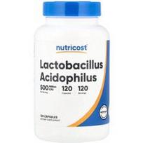 Nutricost, Lactobacillus Acidophilus, 50 mg (500 milijonų KFV), 120 kapsulių