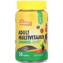 Sundance Vitamins, Suaugusiųjų multivitaminų guminukai, natūralių mišrių uogų, 50 guminukų