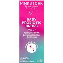 Pink Stork, Probiotikų lašai kūdikiams, nuo 0 metų, be skonio, 30 ml (1 skysčio uncija)