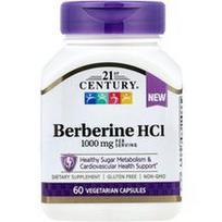 21st Century, Berberino HCl, 60 vegetariškų kapsulių (500 mg vienoje kapsulėje)