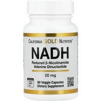 California Gold Nutrition, NADH, 20 mg, 60 vegetariškų kapsulių
