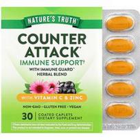 Nature's Truth, „Counter Attack®“ su vitaminu C ir cinku, 30 dengtų kapsulių
