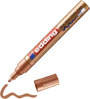 Žymeklis Edding 750 lako pagrindu, apvaliu galiuku, 2-4mm, rudos spalvos