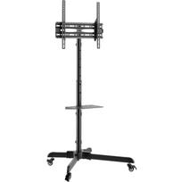 Sbox FS-224-2 mobilus grindų stovas, 32-55 col., VESA 100x100-400x400, 35kg, 1030-1430mm, +5°/-12°, juodas