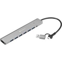 Sandberg 136-66 USB-C/A 7x USB 3.0 šakotuvas, 5Gbit/s, 0.15m, 5V/3.5A, GL3510
