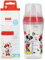 Kūdikių buteliukas Nuk Perfect Match Mickey Mouse, 260 ml, 3 mėn., skaidri sp./juoda sp./raudona sp.