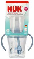 Kūdikių buteliukas Nuk Perfect Match Penguin, 150 ml, 8 mėn., skaidri sp./mėlyna sp.